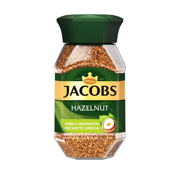 Hazelnut-Jacobs-instant-coffee-95grams قهوه فوری هازل نات جاکوبز - 95 گرم