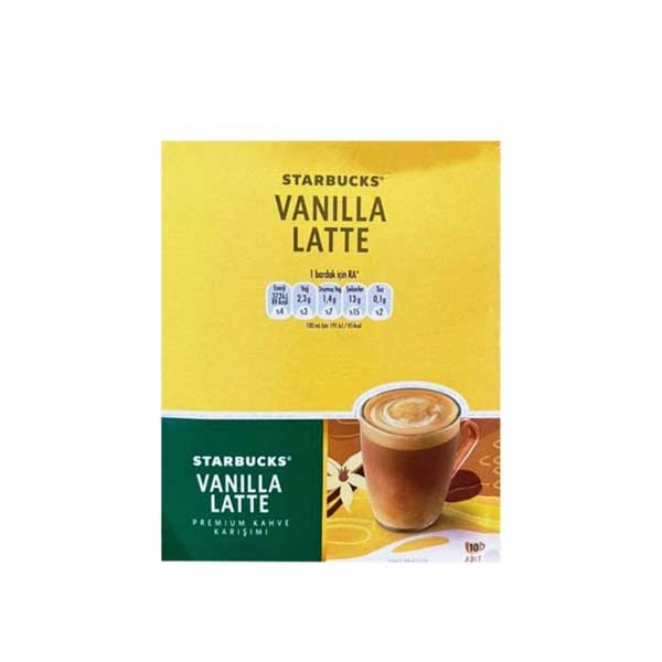 Starbucks-Vanilla-Latte-Instant-Coffee---Pack-of-10 قهوه فوری وانیل لاته استارباکس - بسته 10 عددی