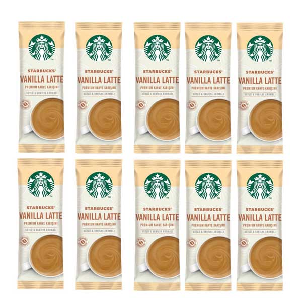 Starbucks-instant-vanilla-latte-coffee10-pieces-001 قهوه فوری وانیل لاته استارباکس - 22 گرم 10 عددی