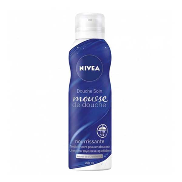 Nivea-De-Douche-Nourrissante-Body-Wash-Mousse-200-ml موس شستشو بدن نیوا مدل De Douche Nourrissante حجم 200 میلی لیتر