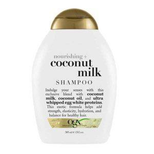 شامپو تقویت کننده مو او جی ایکس مدل coconut oil حجم 385 میلی لیتر
