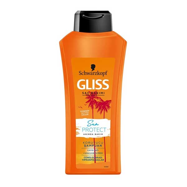 gliss-Sun-Protect-shampoo-525ml شامپو مو گلیس مدل Sun Protect حجم 525 ملی لیتر