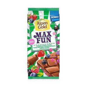 شکلات تخته ای max fun سبز آلپن گلد - 150 گرم